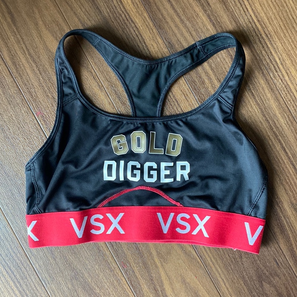 VS Sport gold digger sports bra black
